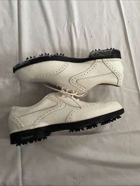 Rockport Men’s White and Black Golf Oxfords